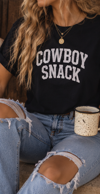 Cowboy Snack T-shirt product image 11, showing shirt style and design