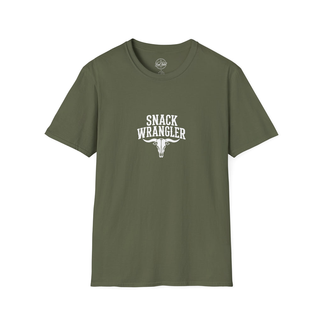 Snack Wrangler T-shirt product image 7, showing shirt style and design