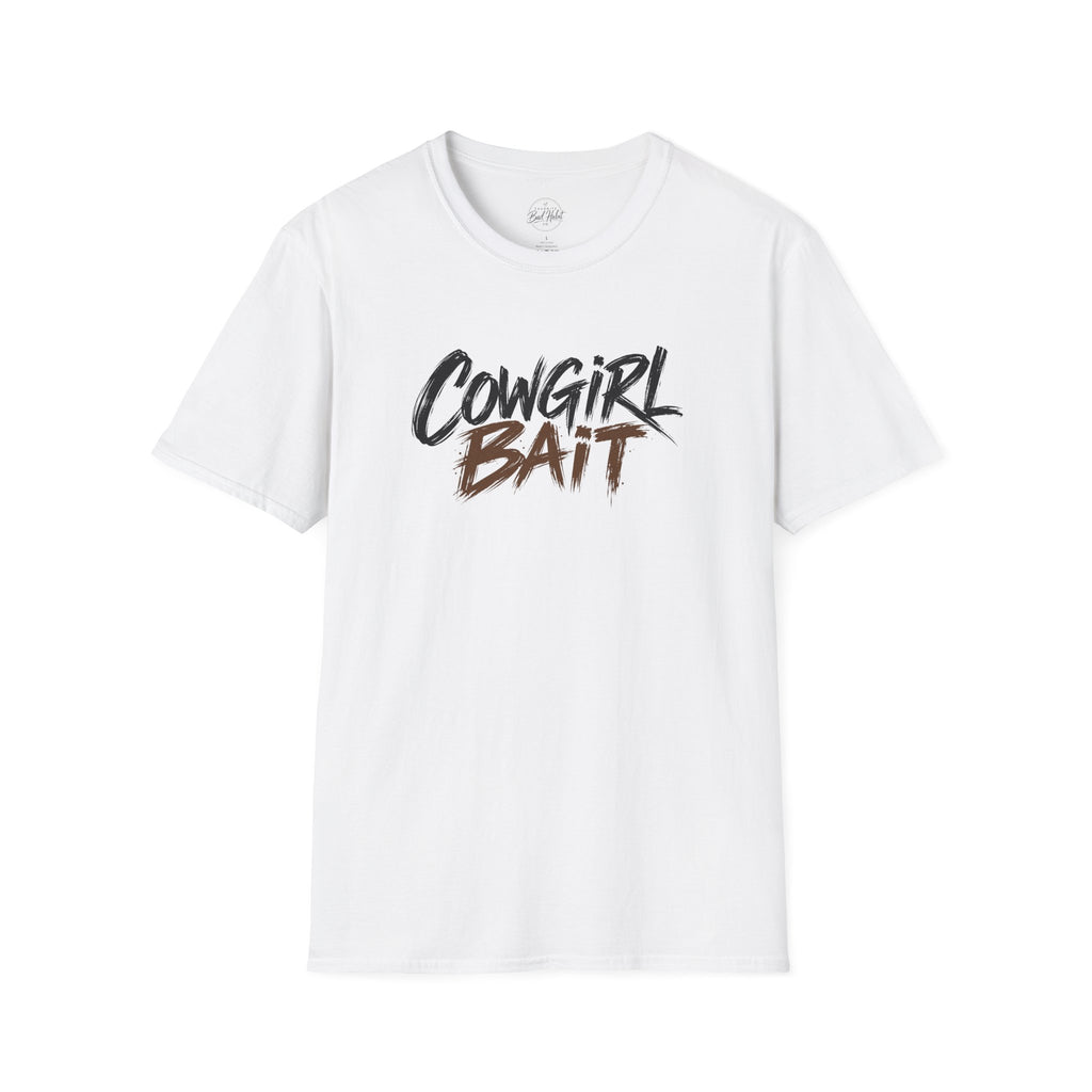 Cowgirl Bait T-shirt product image 1, showing shirt style and design