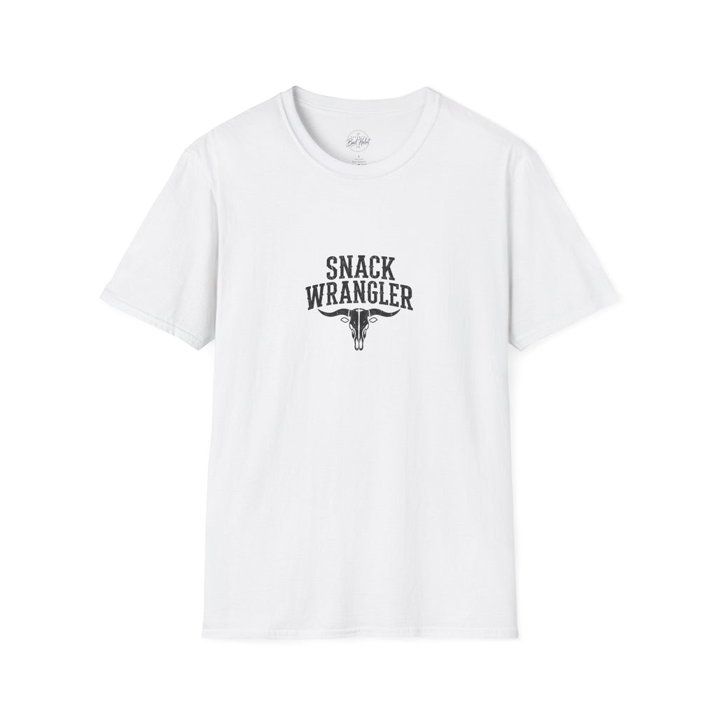 Snack Wrangler T-shirt product image 4, showing shirt style and design